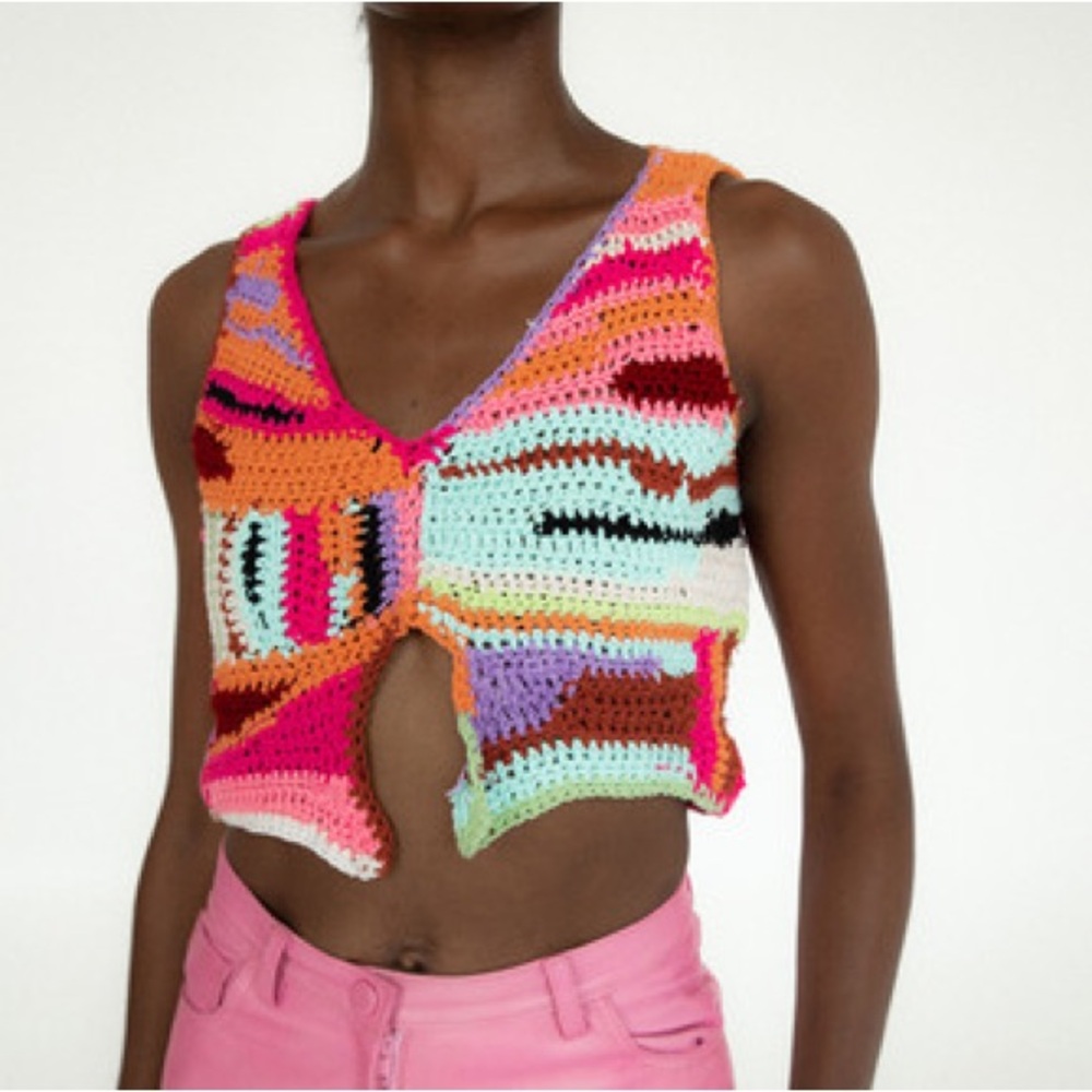TACH Vicenta Crochet Top Size M